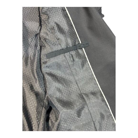 Ann Taylor Blazer Size 8 Black Wool Blend Two Button Notch Long Sleeve Career - Picture 12 of 15